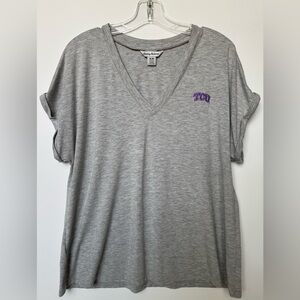 Texas Christian University TCU Horned Frogs Women’s Gray Short Sleeve T-Shirt M